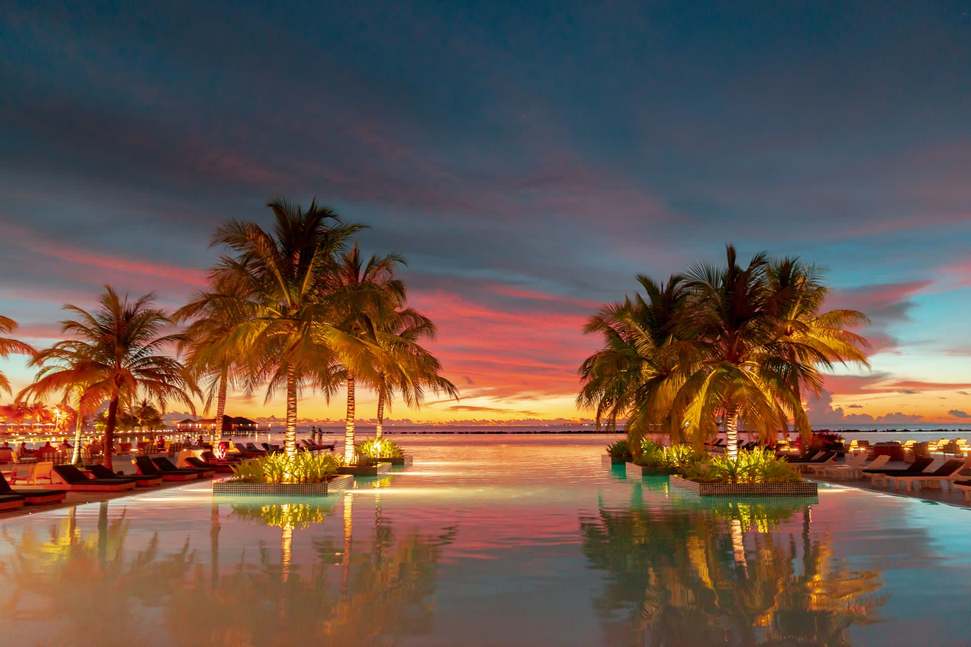 A beachfront resort in paradise